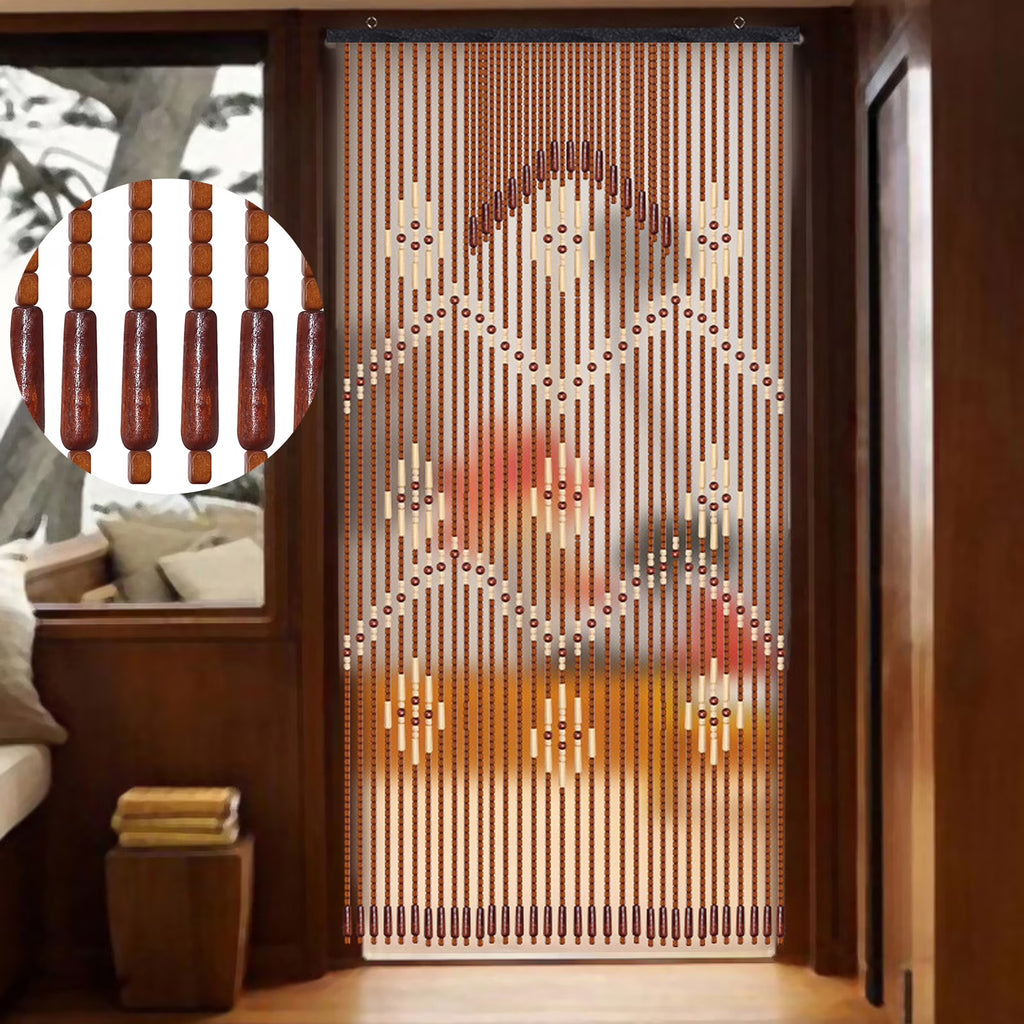 Wooden Bead Door Curtain 35x68in, 32 strands D373182
