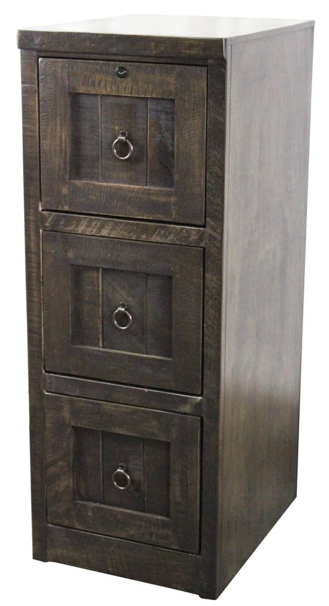 Rustic 3 Drawer File Cabinet Soft White H554569