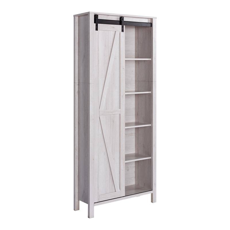 White Oak Wood Sliding Door Pantry E918
