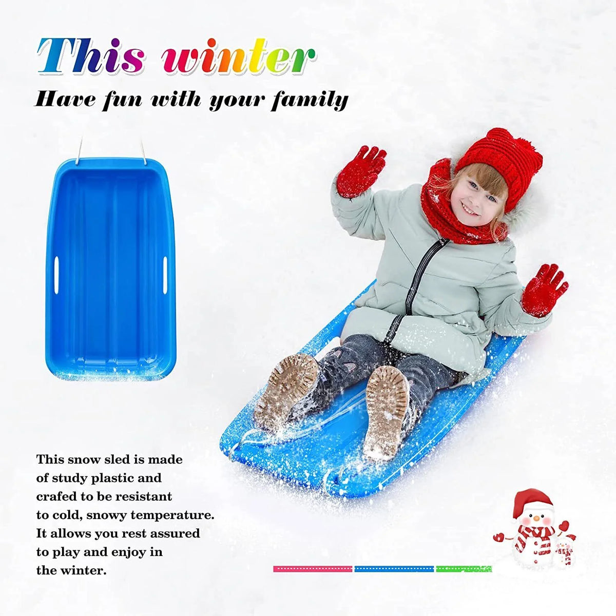 25 in Snow Sled Sleigh Toboggan O26648