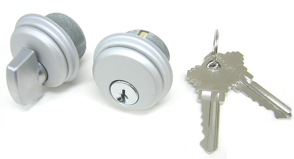 Aluminum Mortise Lock Cylinder & Thumbturn, Pack of 2 I664