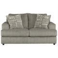 Ash Gray Microfiber Fabric Loveseat W485565