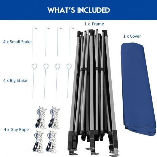 10' x 10' Portable Pop Up Canopy Tent with Roller Bag V522344