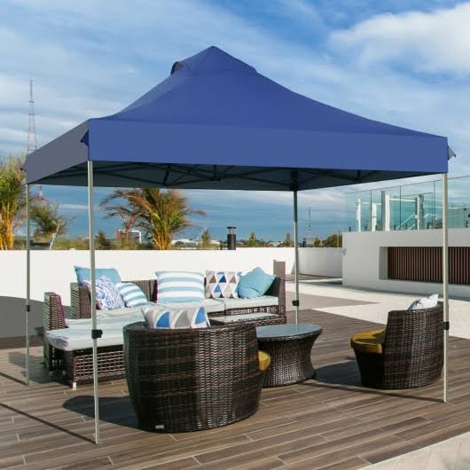 10' x 10' Portable Pop Up Canopy Tent with Roller Bag V522344