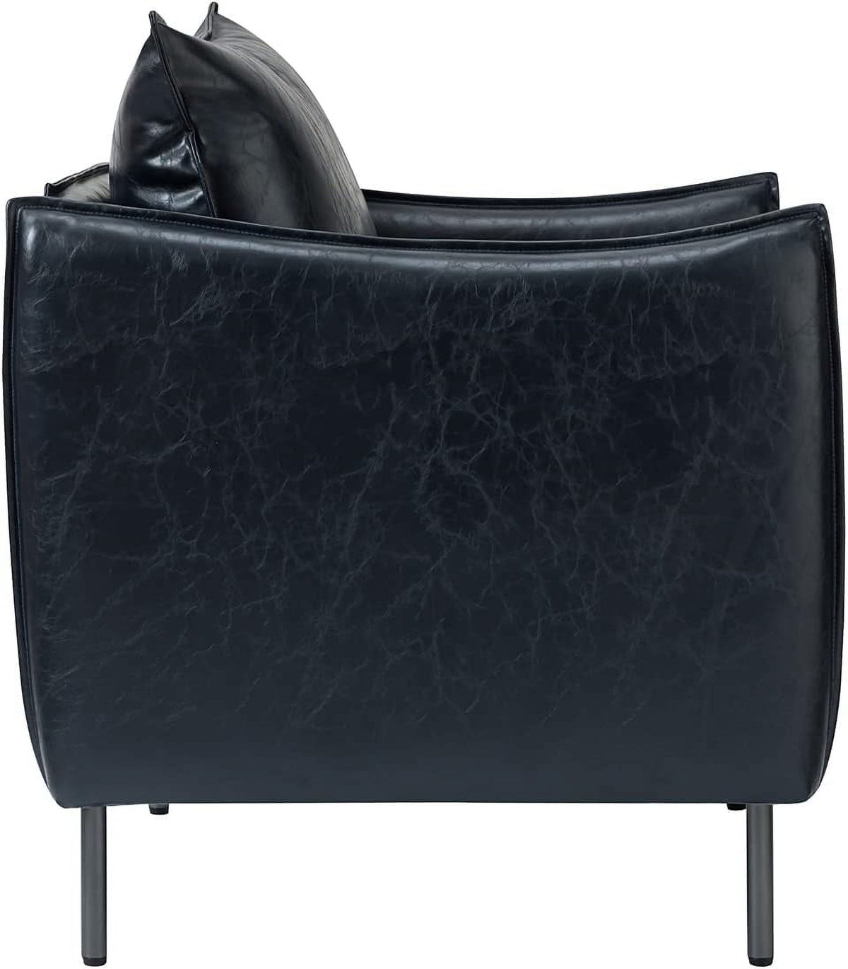 Navy Faux Leather Armchair Set Of 2 N159645