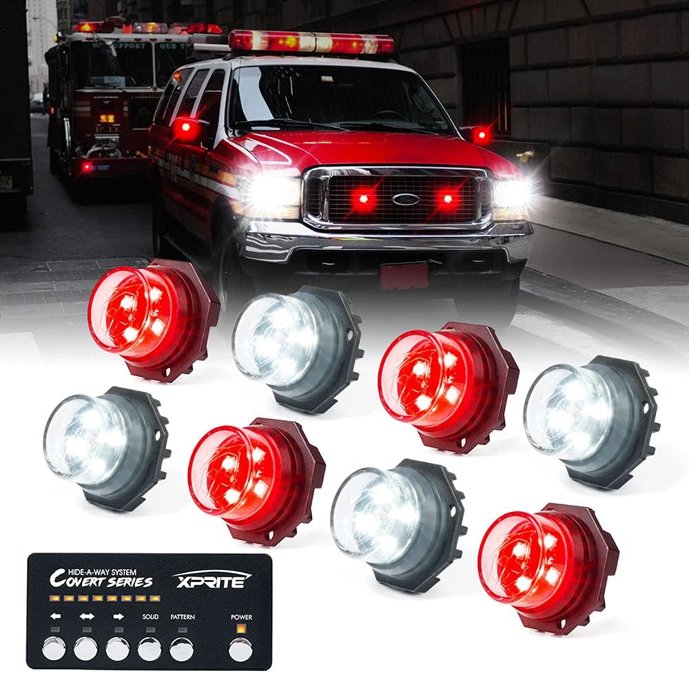 White LED Hideaway Strobe Lights Kit 20 Flash Patterns Z52769