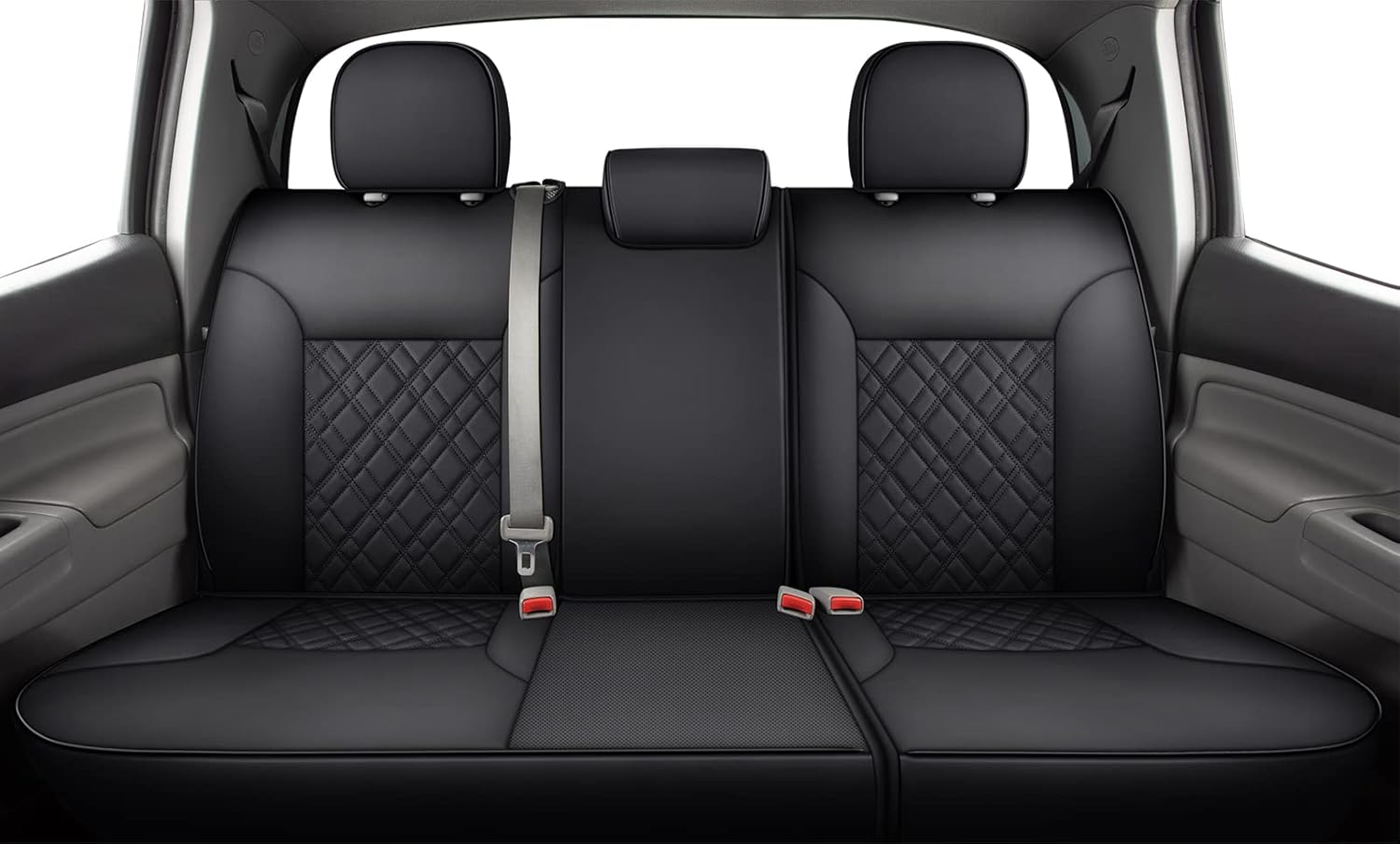 Black Waterproof Faux Leather Tacoma Seat Covers X684