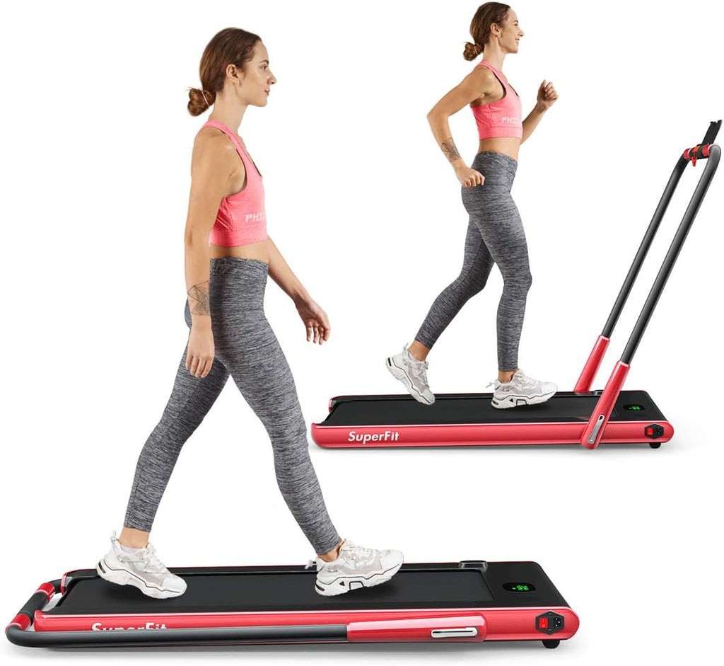 2 in 1 Folding Treadmill with APP Control and LED Display O863701