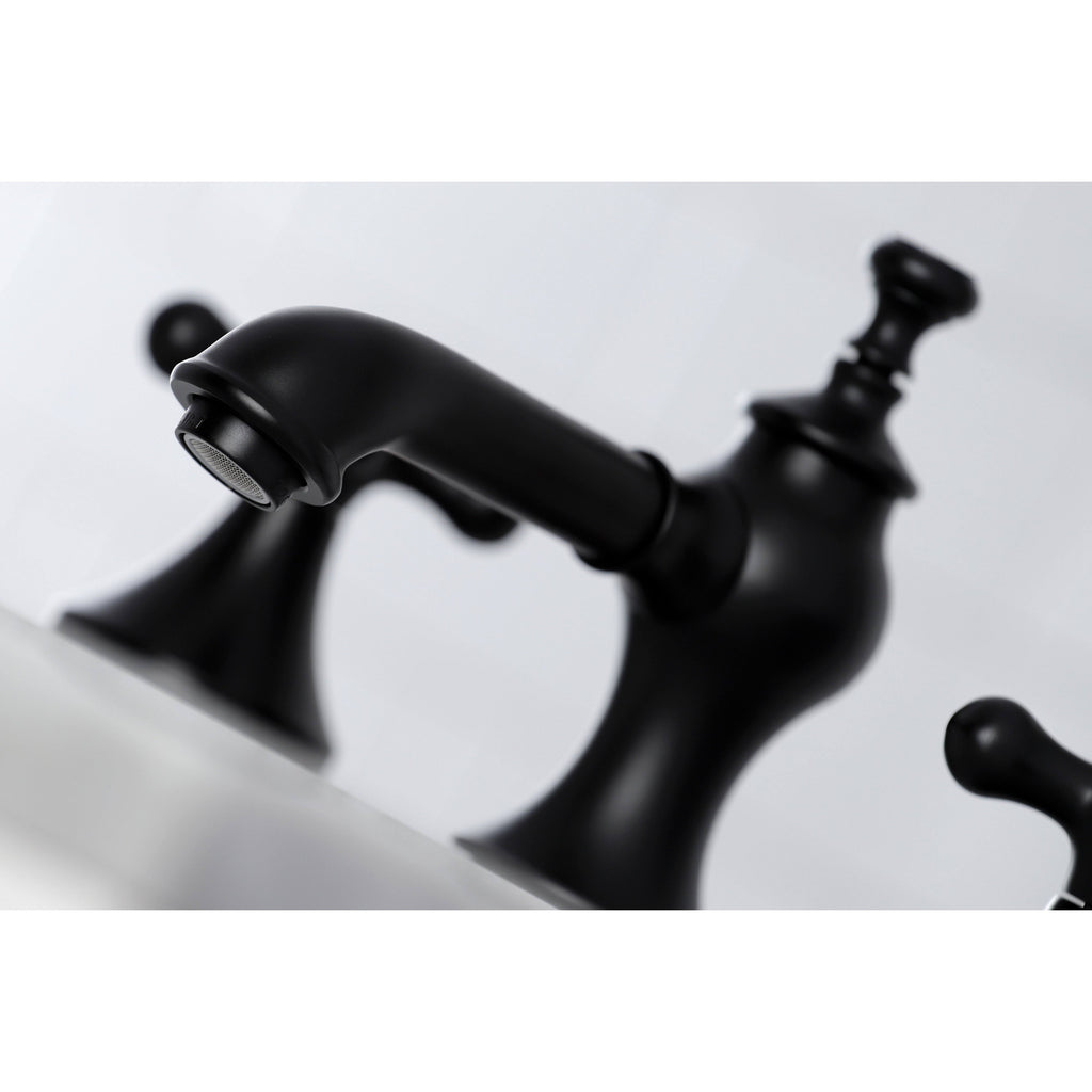 Matte Black Vintage Widespread Bathroom Faucet R266920