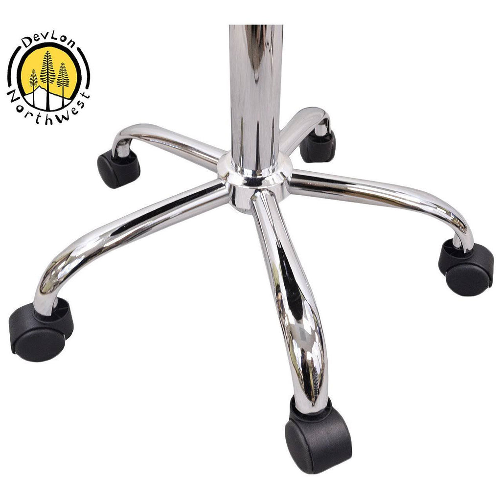 White Adjustable Rolling Stool J66915