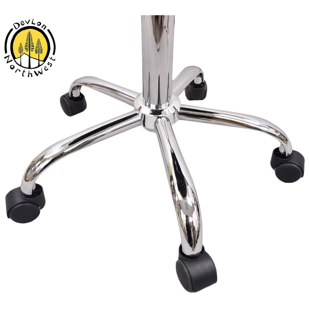 White Adjustable Rolling Stool J66915