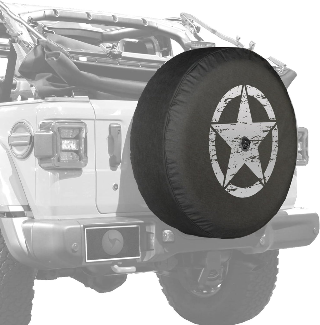 32" Soft Tire Cover for Jeep Wrangler JL with Back-up Camera Pack of 2 O6390