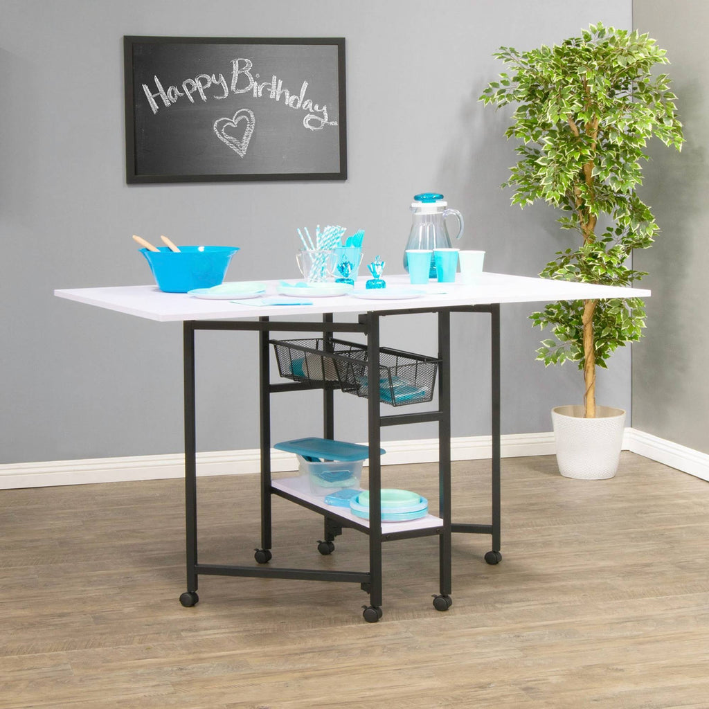 Standing Height Craft/Cutting Table with Baskets (36x22 H) F11616