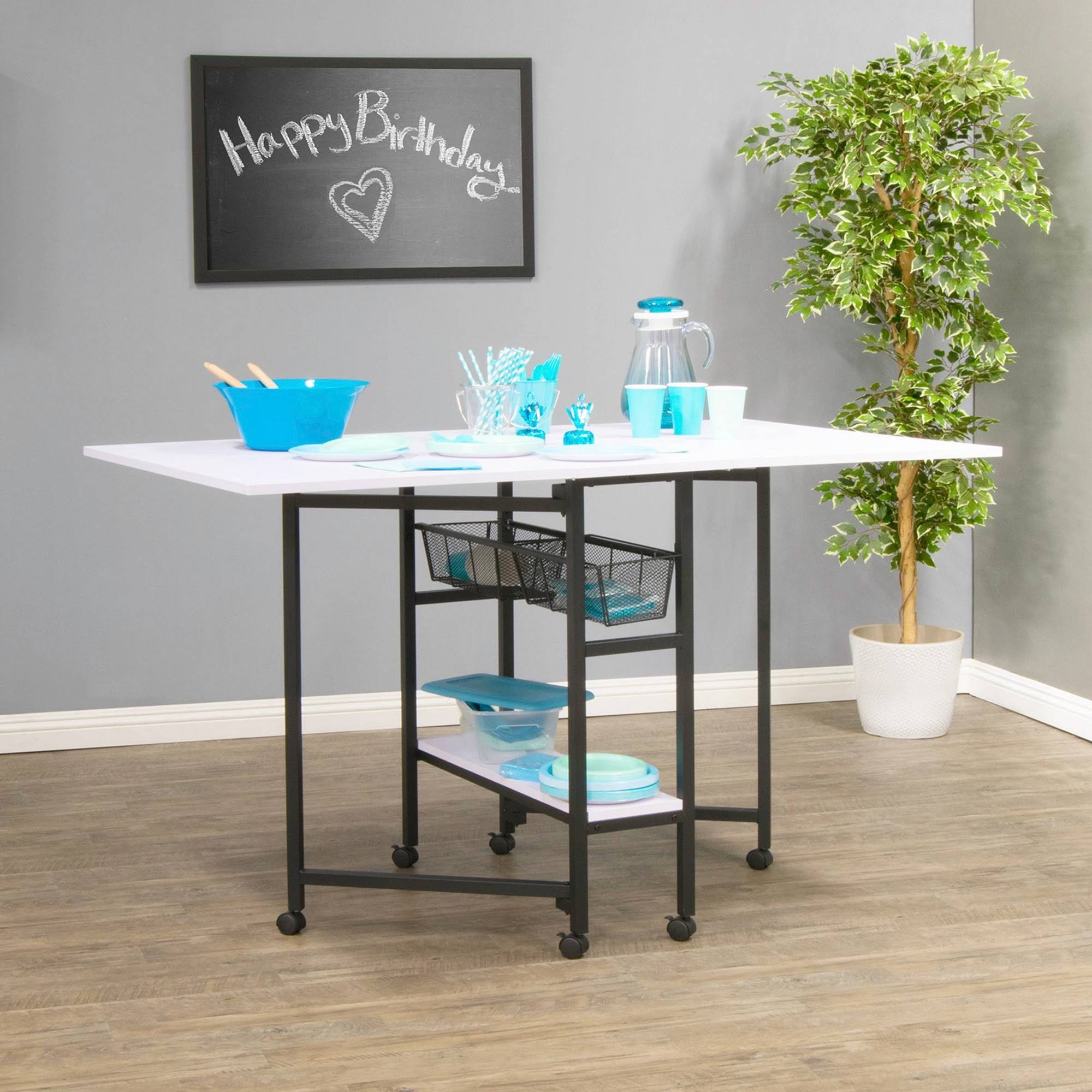 Standing Height Craft/Cutting Table with Baskets (36x22 H) F11616