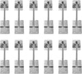 12 Metal T-Style Door Holder Entry Door Catches 6 Inch Long Zinc Plated Steel Pack of 2 G760125