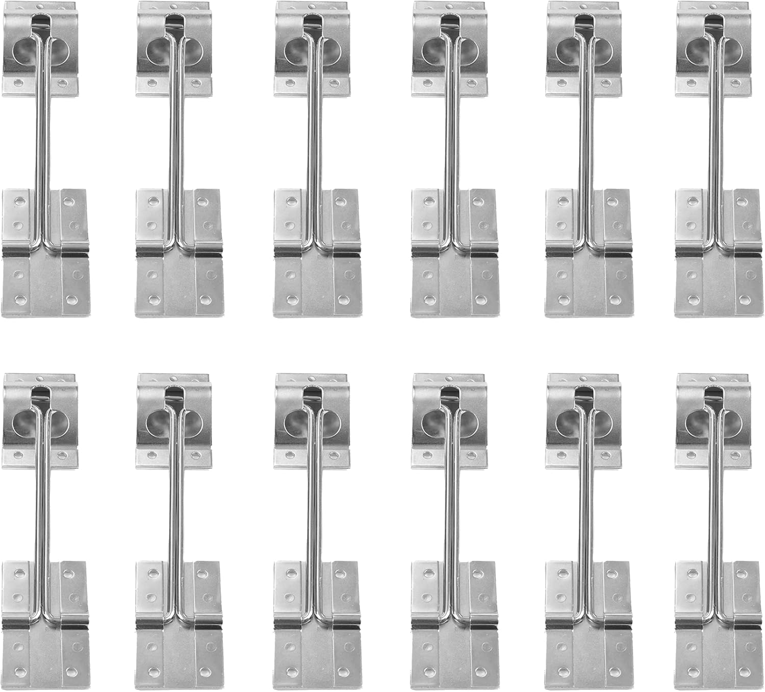 12 Metal T-Style Door Holder Entry Door Catches 6 Inch Long Zinc Plated Steel Pack of 2 G760125