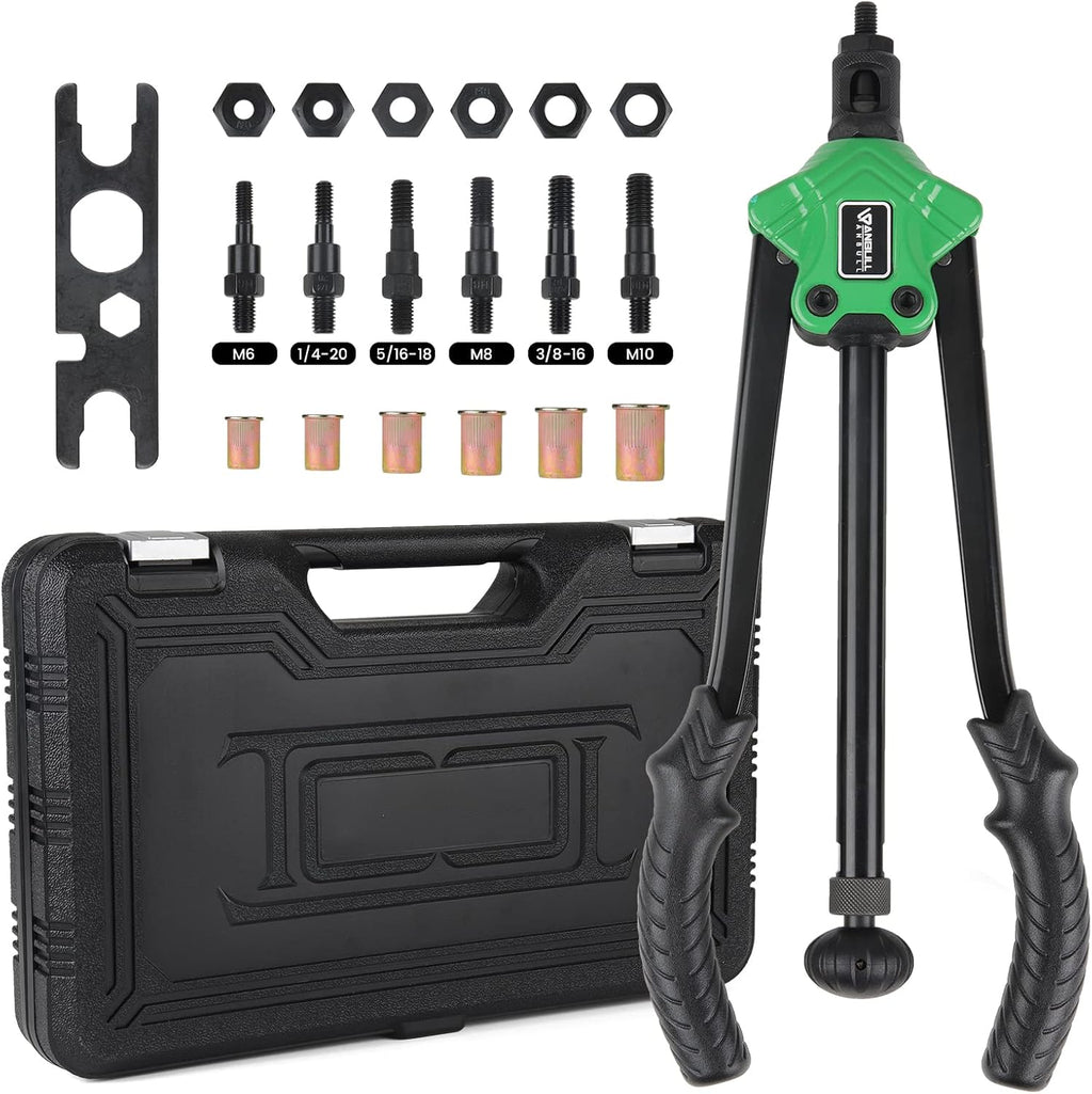 16 Rivet Tool Kit with 120PCS Rivet Nuts & Plastic Case P68516