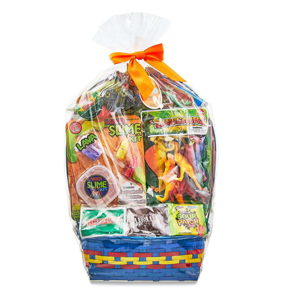 Dinosaur Playset and Candies Easter Basket Gift Set Q828