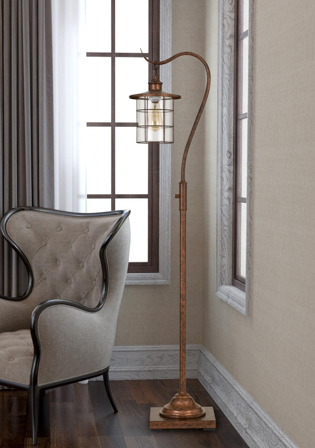 Transitional One Light Floor Lamp in Bronze / Dark Finish R446310