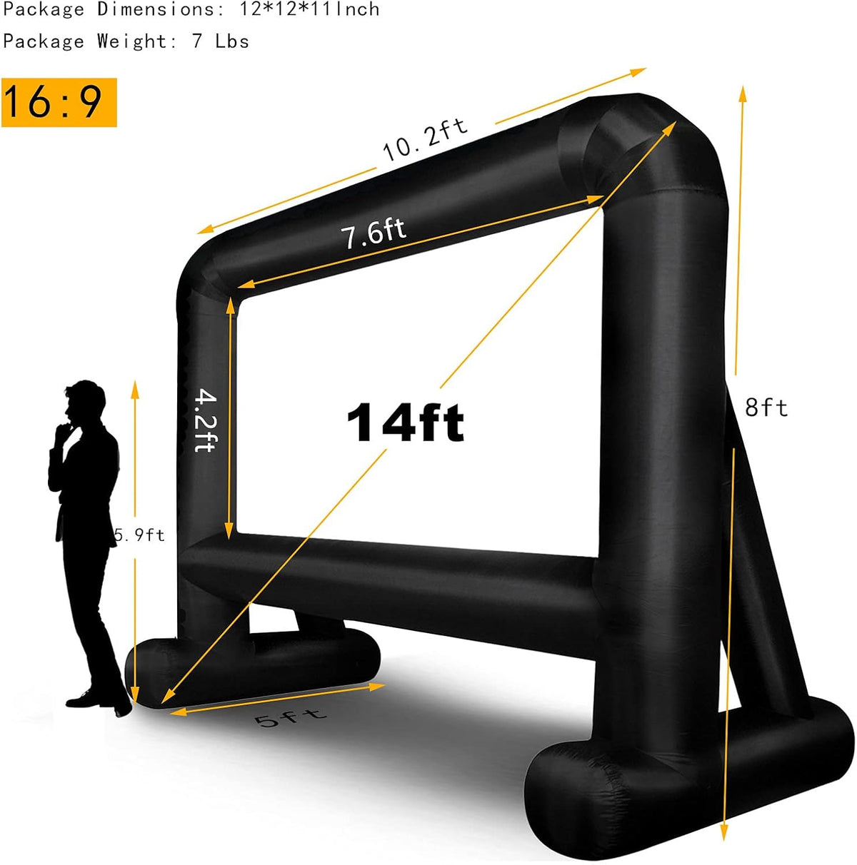 20 Feet Inflatable Movie Screen with Carry Bag M1264