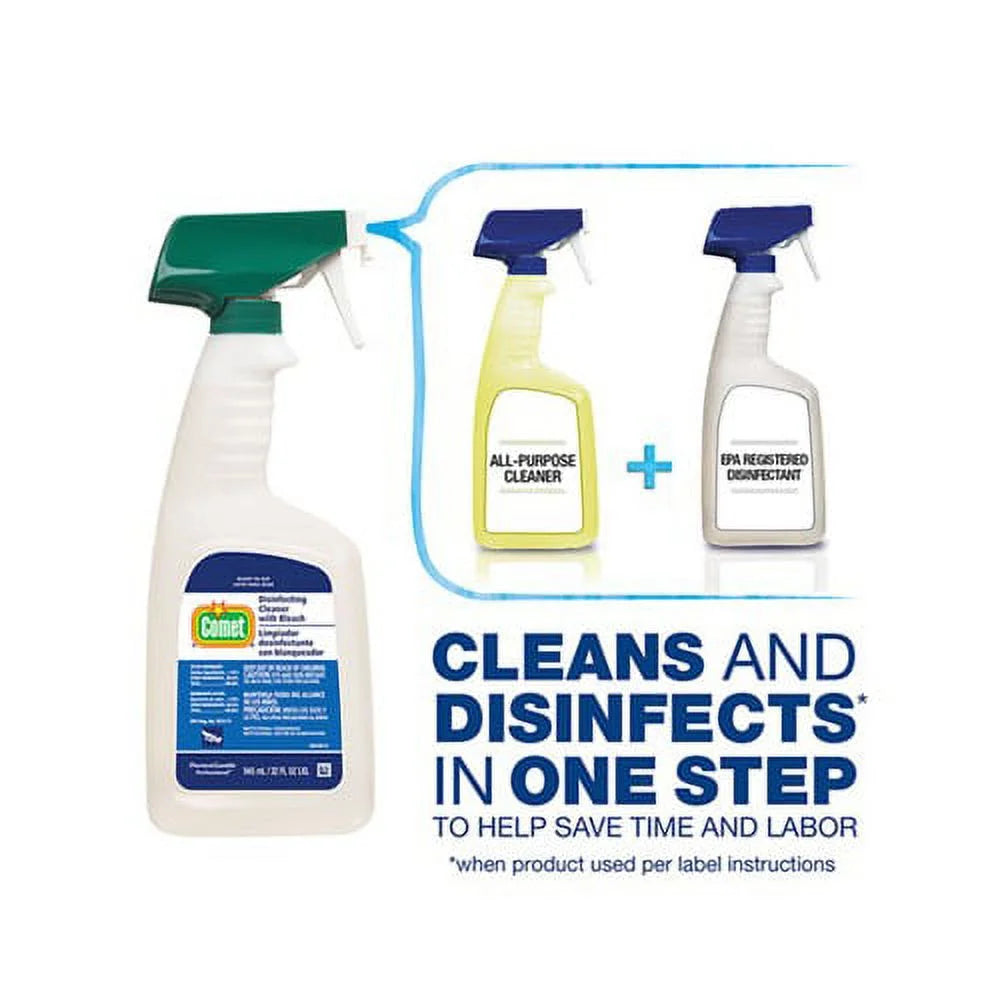 Disinfecting Cleaner with Bleach 32 oz Plastic Spray Bottle E11592