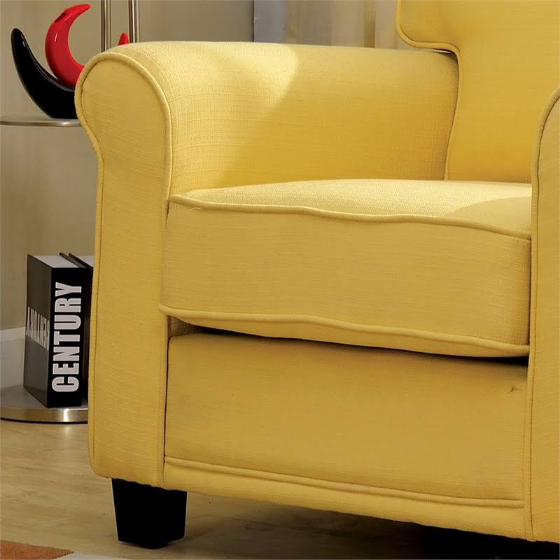 Yellow Fabric Accent Chair Z105869