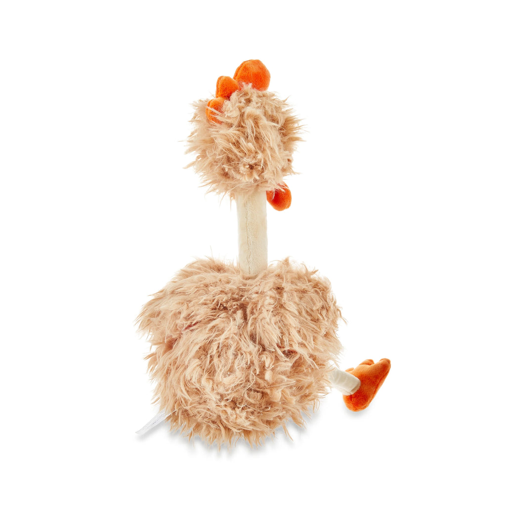 18 in Brown and Orange Fuzzy Chicken Plush T462