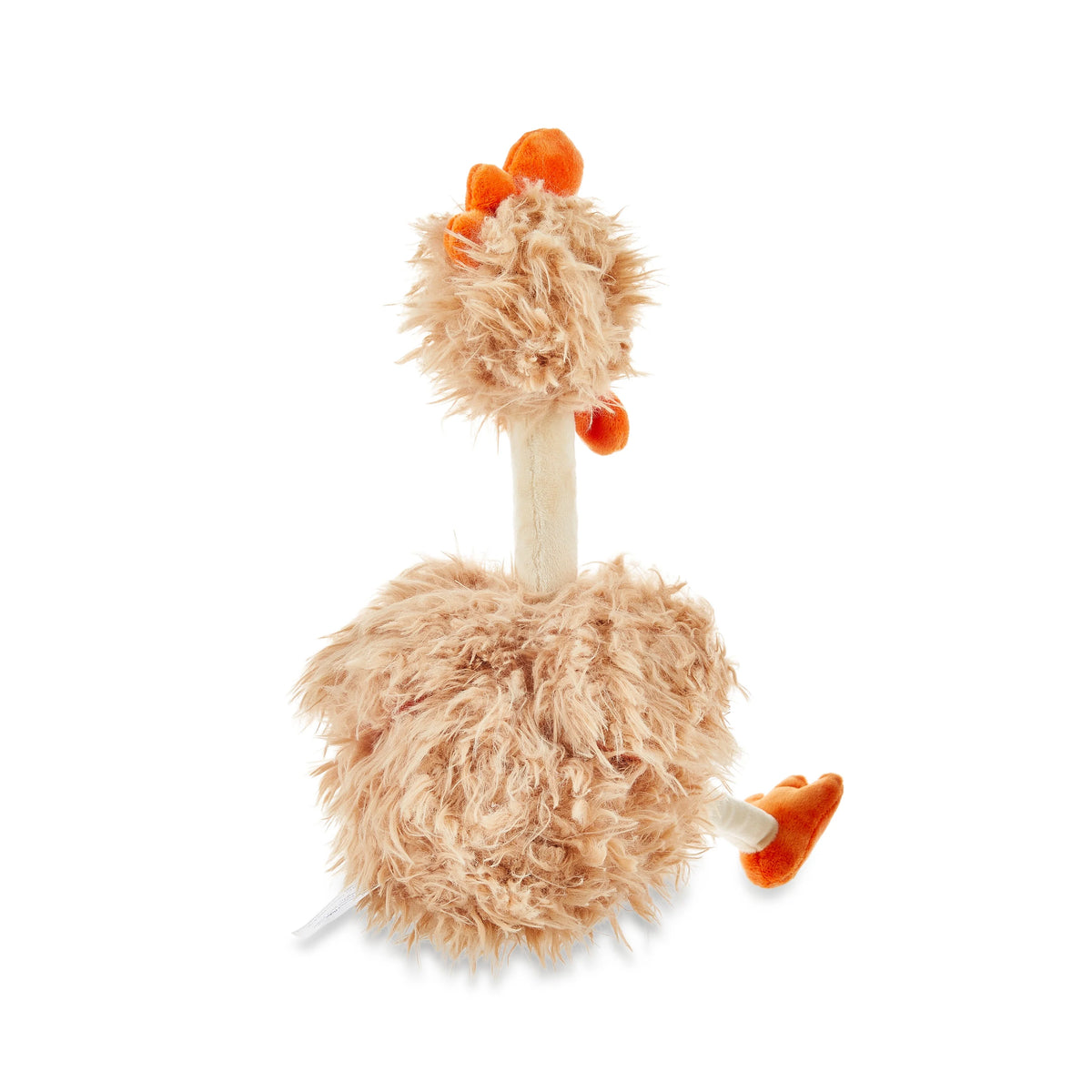 18 in Brown and Orange Fuzzy Chicken Plush T462