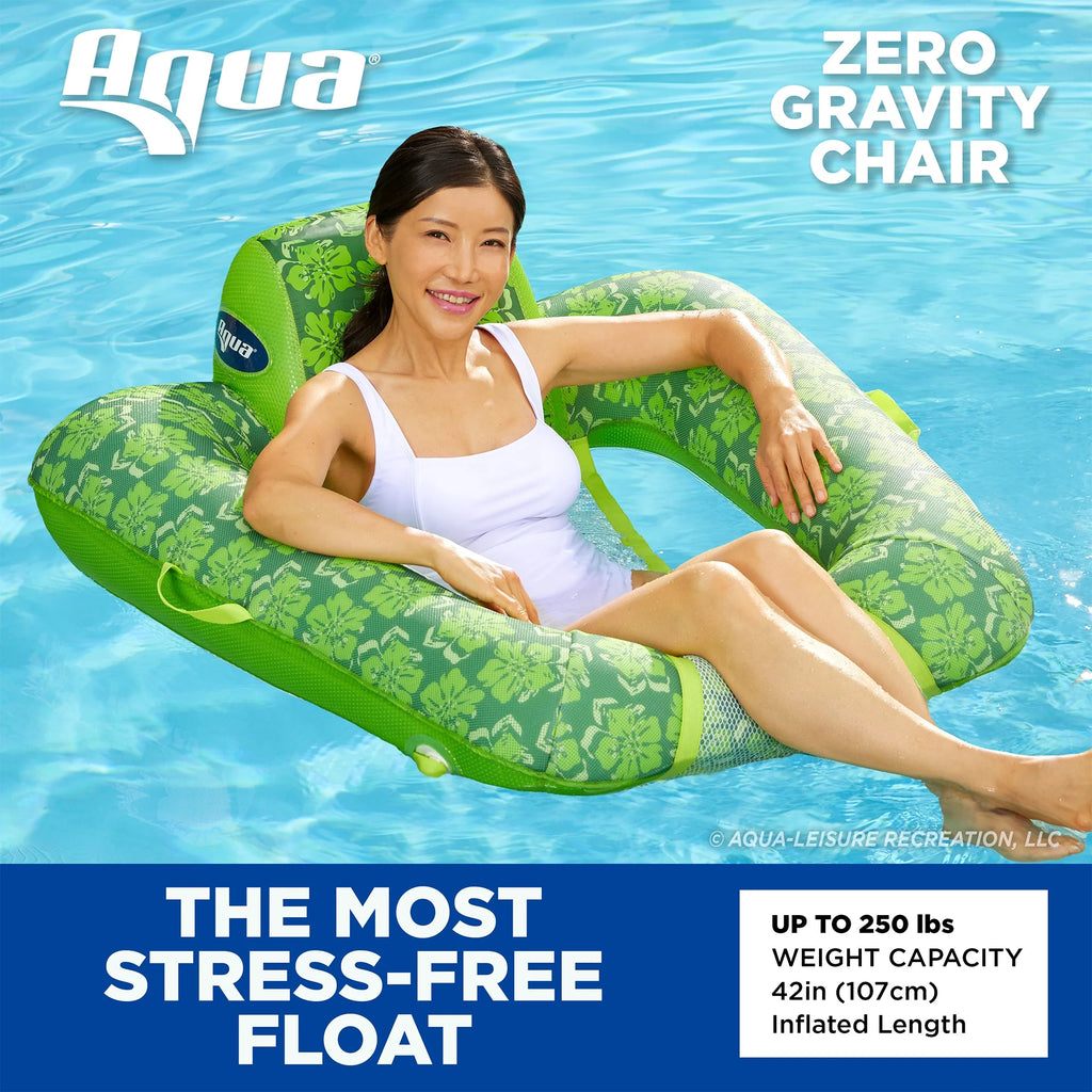 Green + Teal Fern Pool Lounge Chair Float F279
