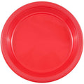 Red 200 Plates Bulk Round Plastic Party Plates R9020