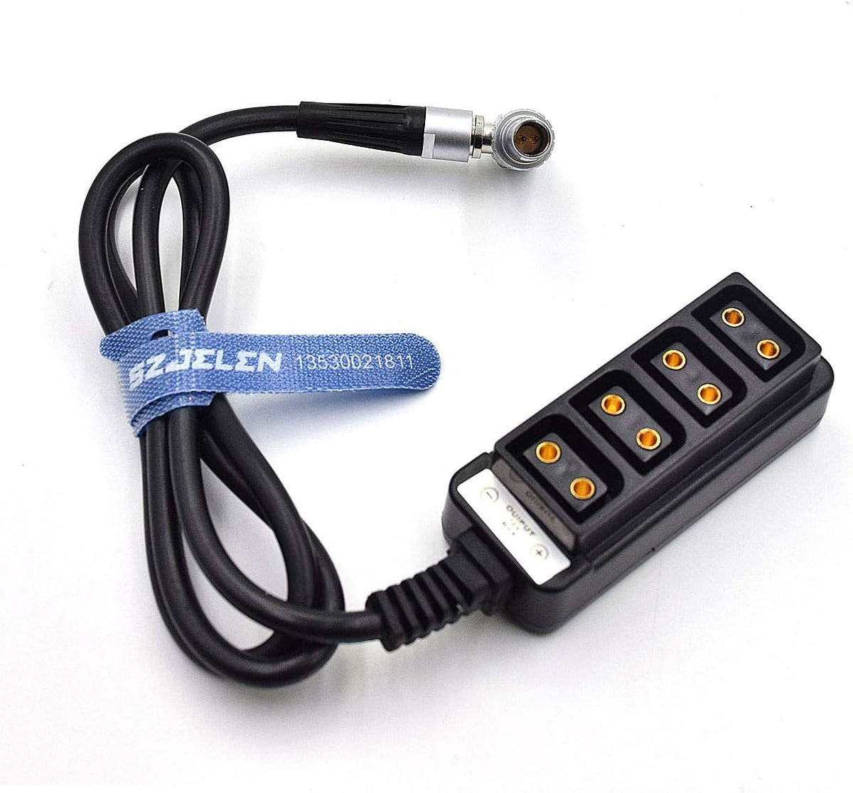 2-Pin Plug to 4-Port D-Tap Hub Adapter Splitter Cable, Pack of 2 L5530