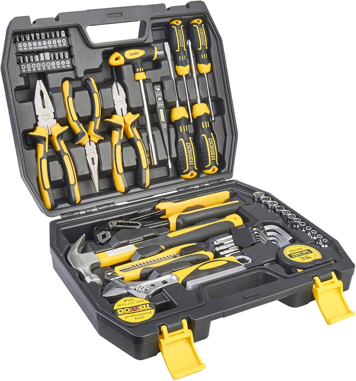 62PCS Tool Set with Wrench Pliers Screwdriver D191264
