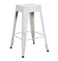 White Metal Stool Set of 4 D501735