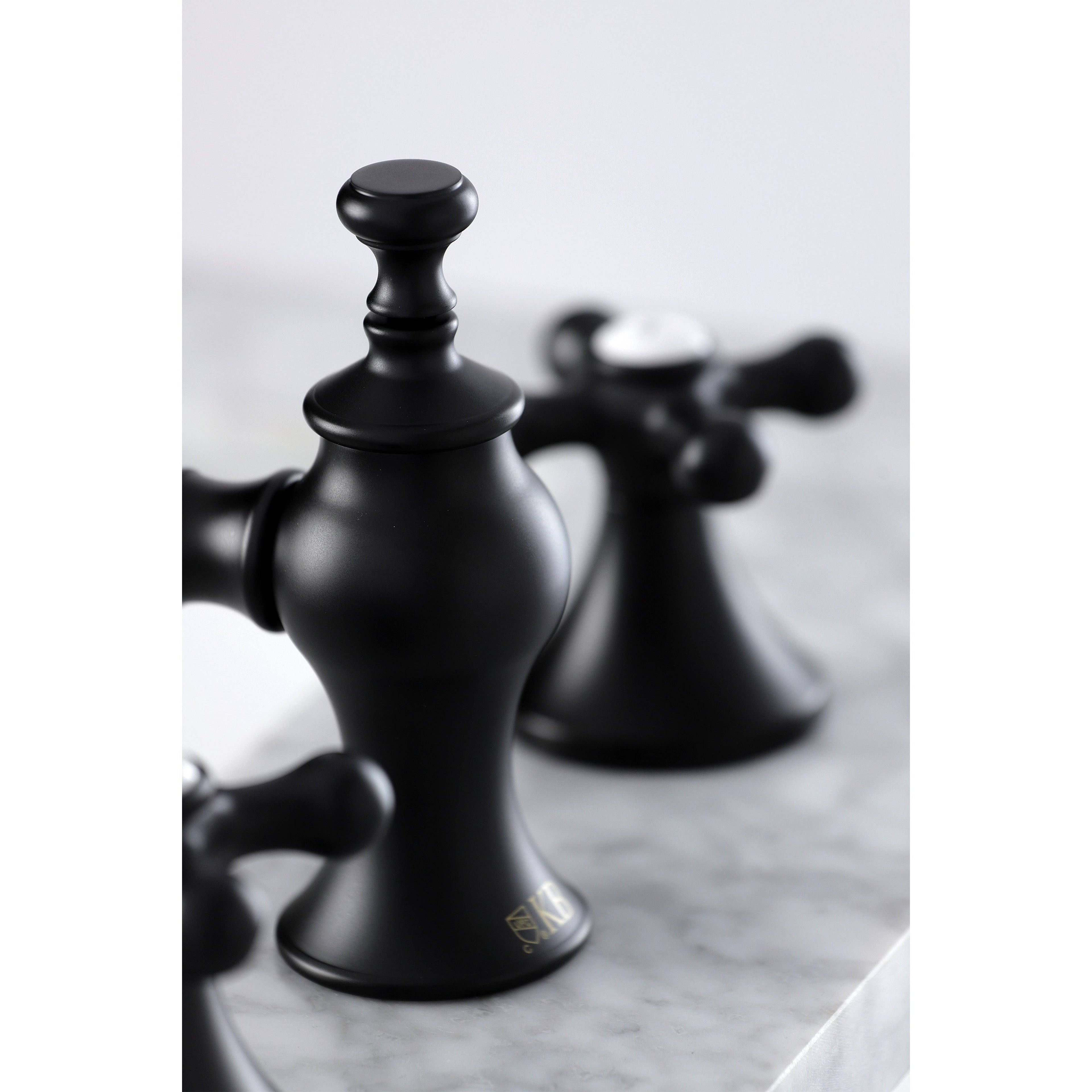 Matte Black Vintage Widespread Bathroom Faucet R266920