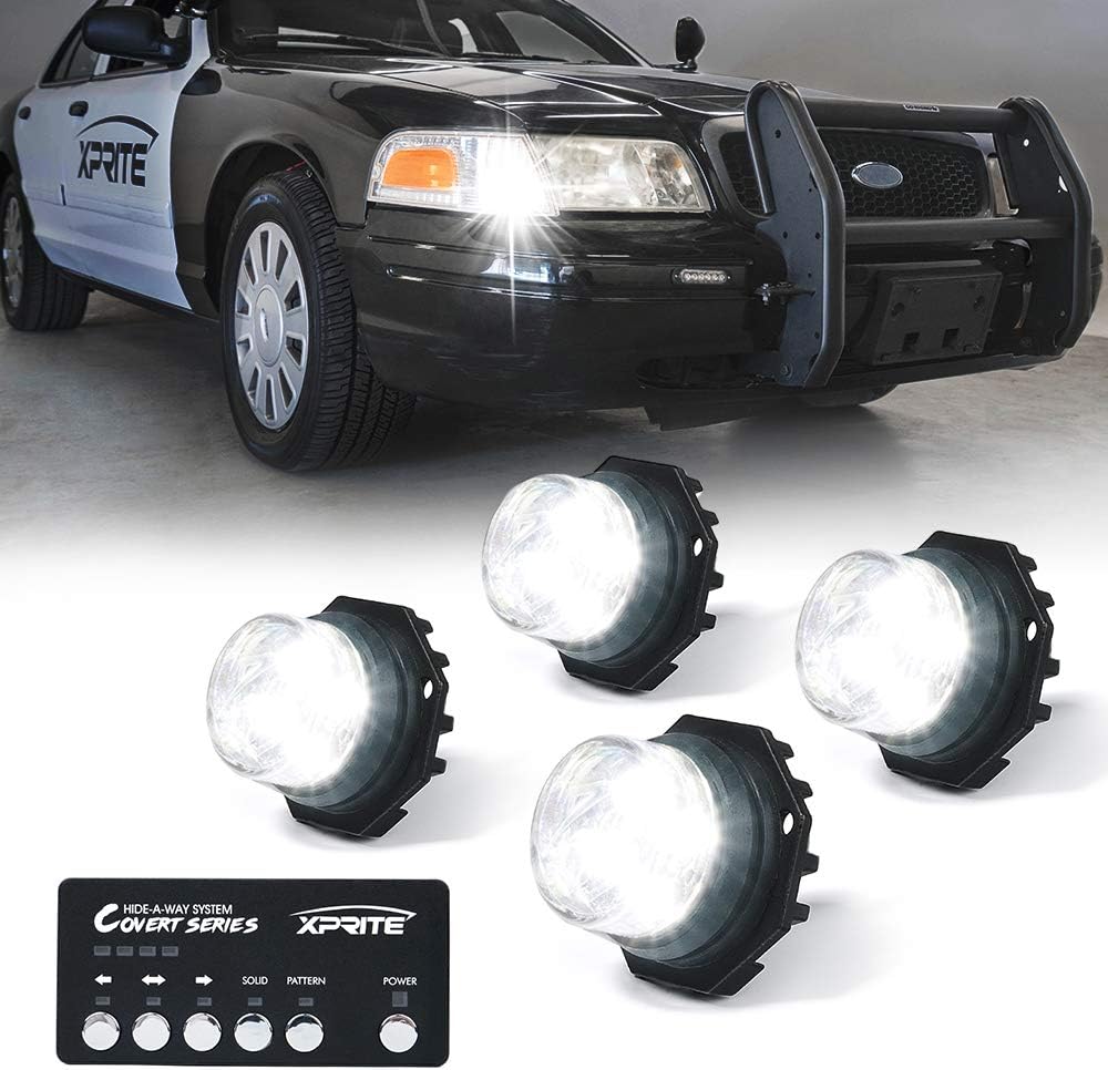 White LED Hideaway Strobe Lights Kit 20 Flash Patterns Z52769