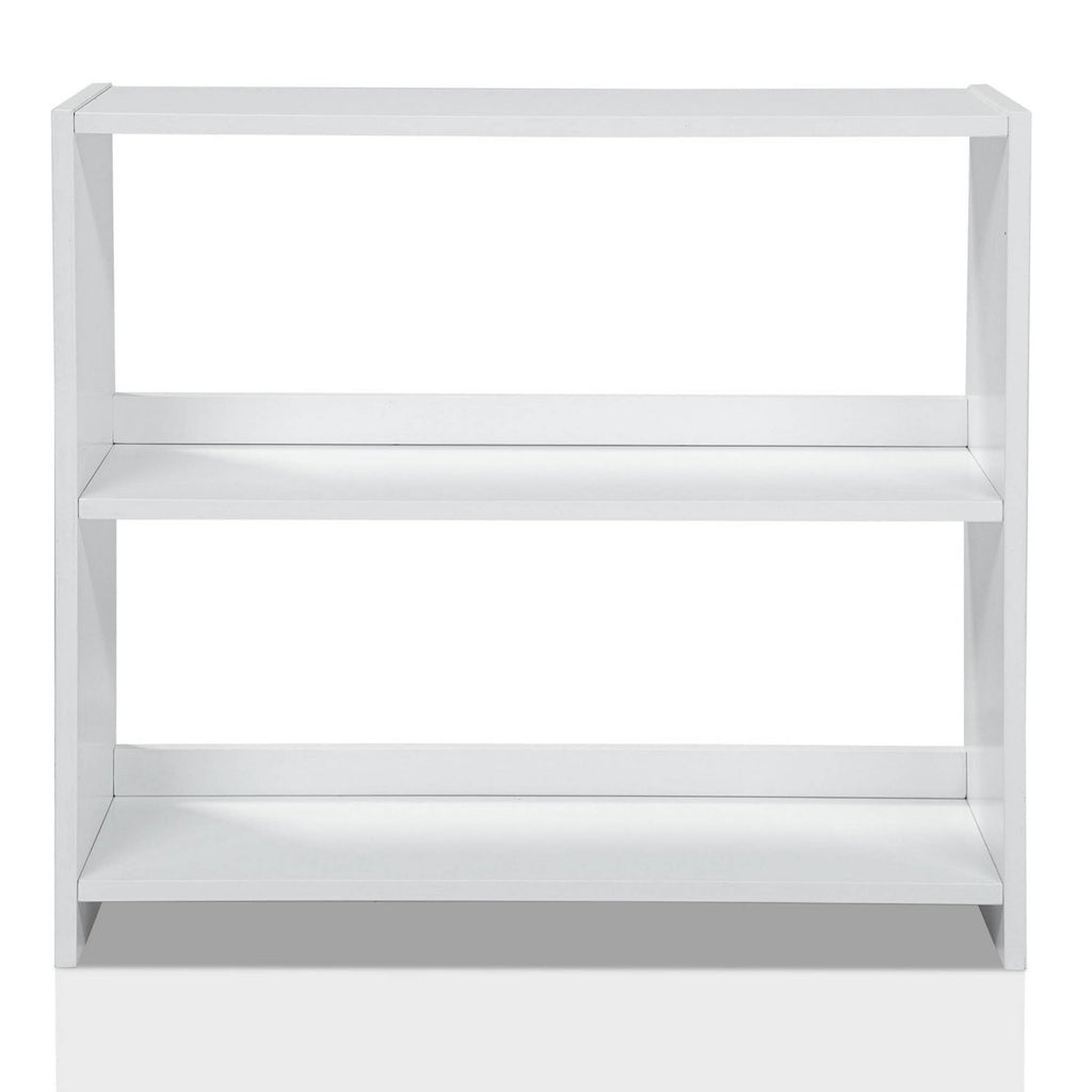 Solid Wood Bookshelf White J4054