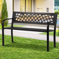 Black Cast Iron Outdoor Bench I9894