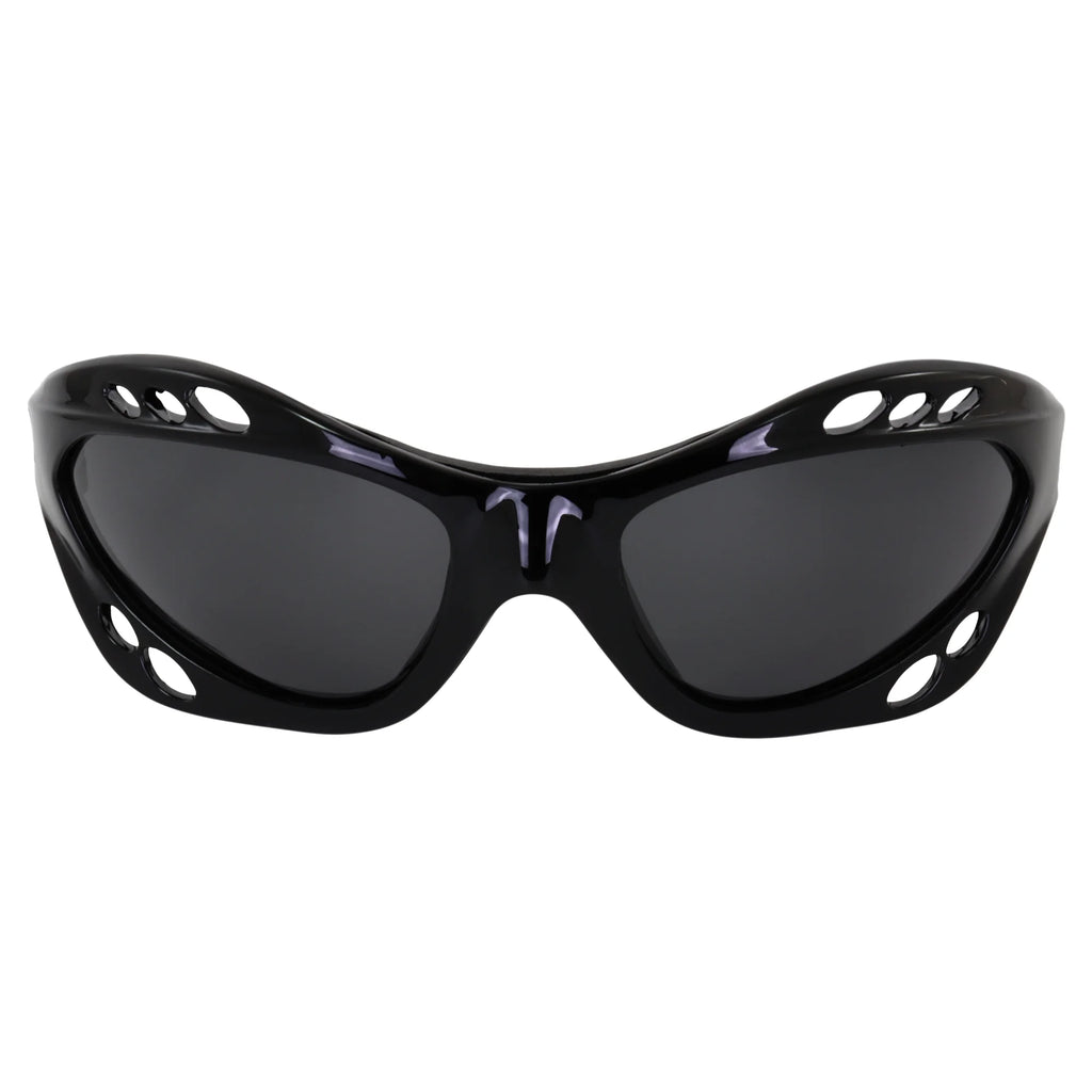 3 Pairs Padded Polarized Sunglasses with Strap, Silver & Black Frames with Smoke Lens & Black Frame with Purple Mirror Lens E51867