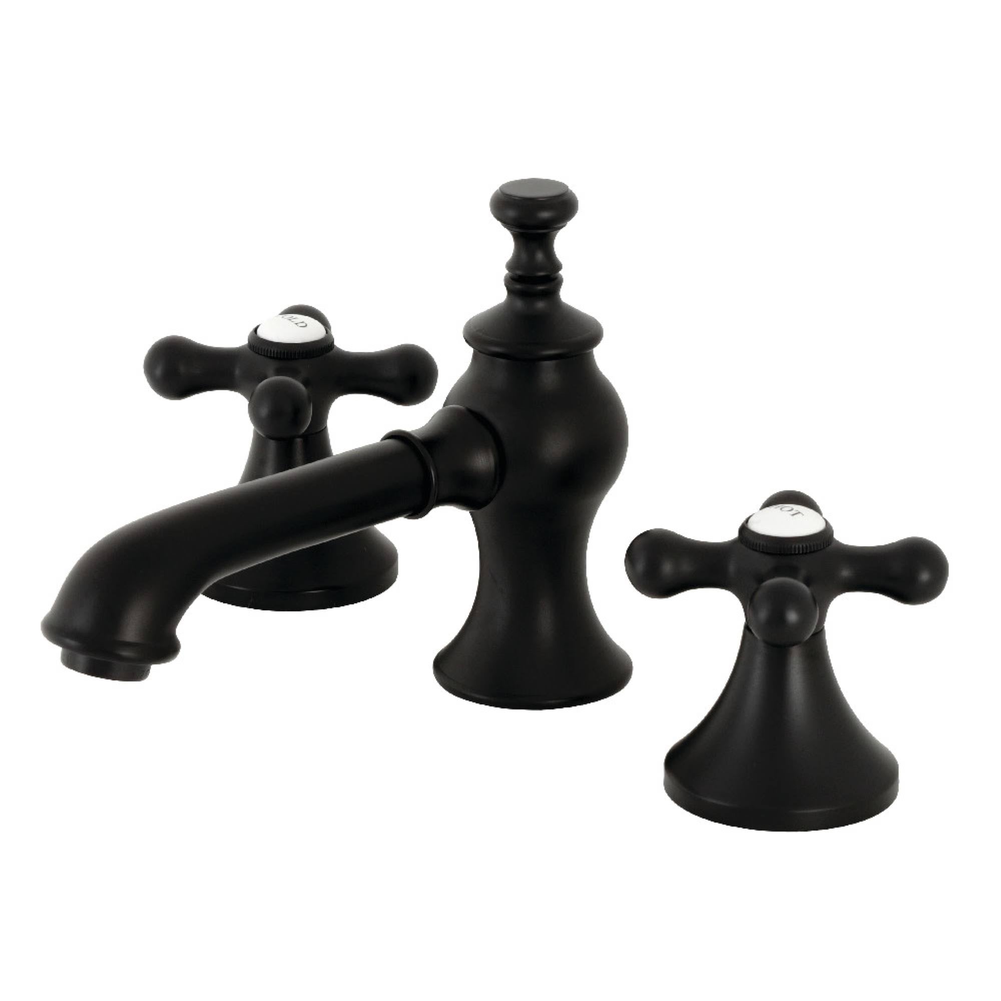 Matte Black Vintage Widespread Bathroom Faucet R266920