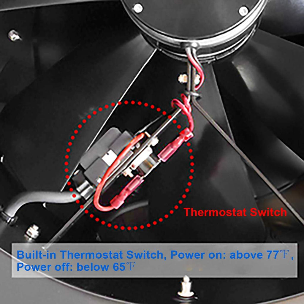 Solar Powered Exhaust Fan with Thermostat Switch, 1750CFM, IP68 Brushless DC Motor Q70476