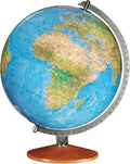 Blue Ocean Illuminated World Globe with Raised Relief F37399