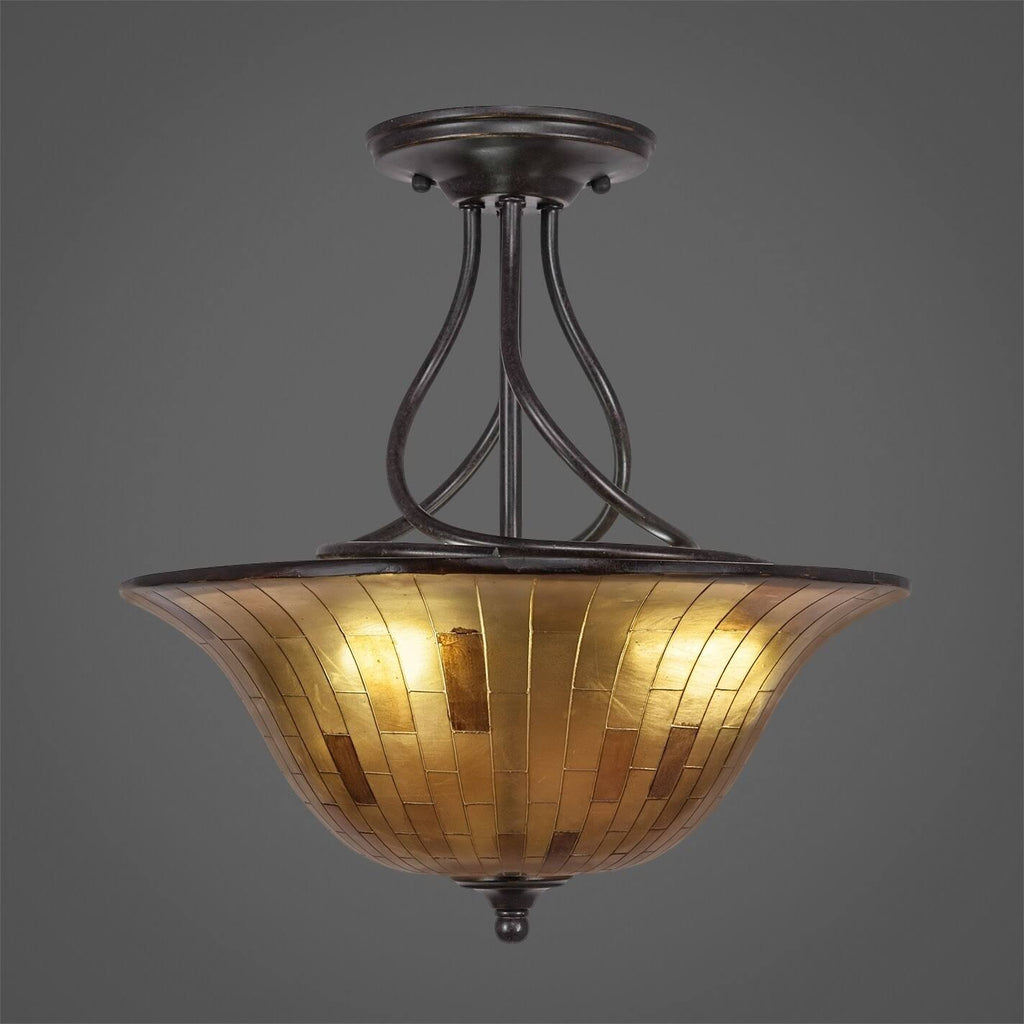Three Light Semi-Flush Mount Dark C46118