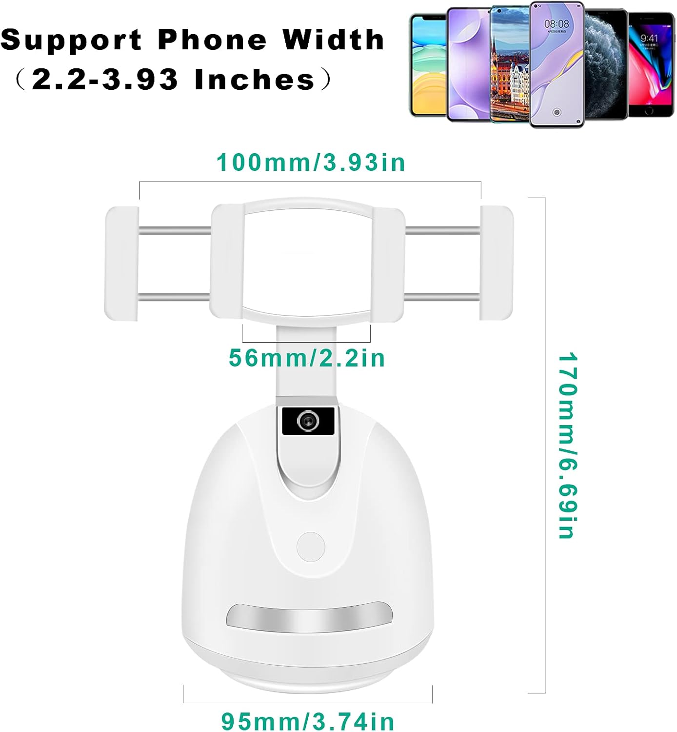 Smart Tracking Phone Holder with Selfie Light, Pack of 2 G5843