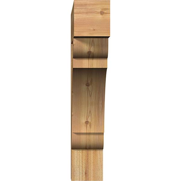 6x22W x 32x22D x 32x22H Olympic Block Rough Sawn Bracket, Western Red Cedar R9804