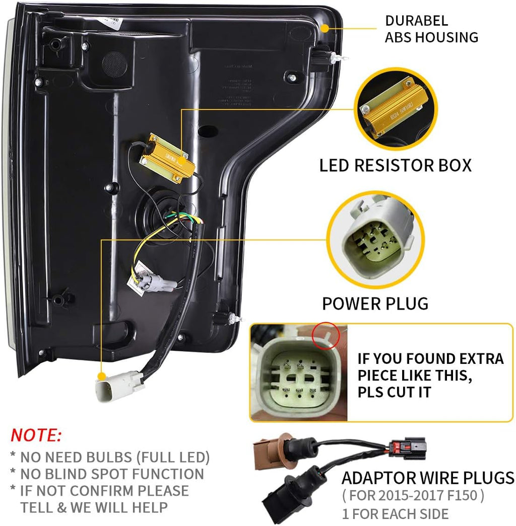 LED Projector Headlights with Smoked Taillights with Red Turn Signal Lights G32096