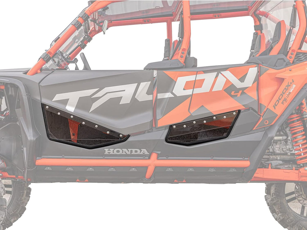 Clear Lower Doors for Honda Talon 1000X / 1000R / 1000X-4, 1/4” Clear Polycarbonate B405815