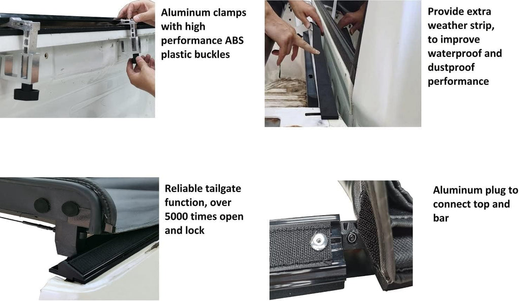 Soft Roll Up Truck Bed Cover for Ford Ranger 5FT Bed O691812