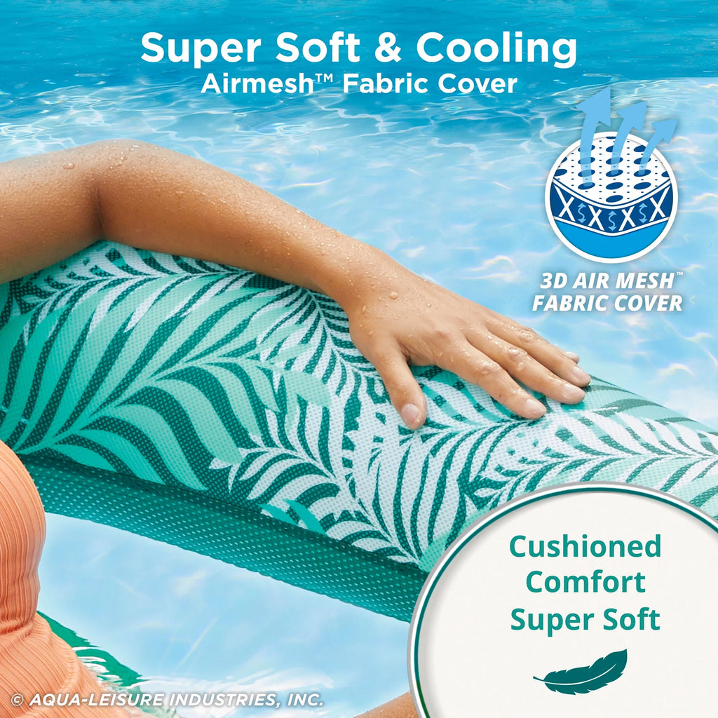 Green + Teal Fern Pool Lounge Chair Float F279