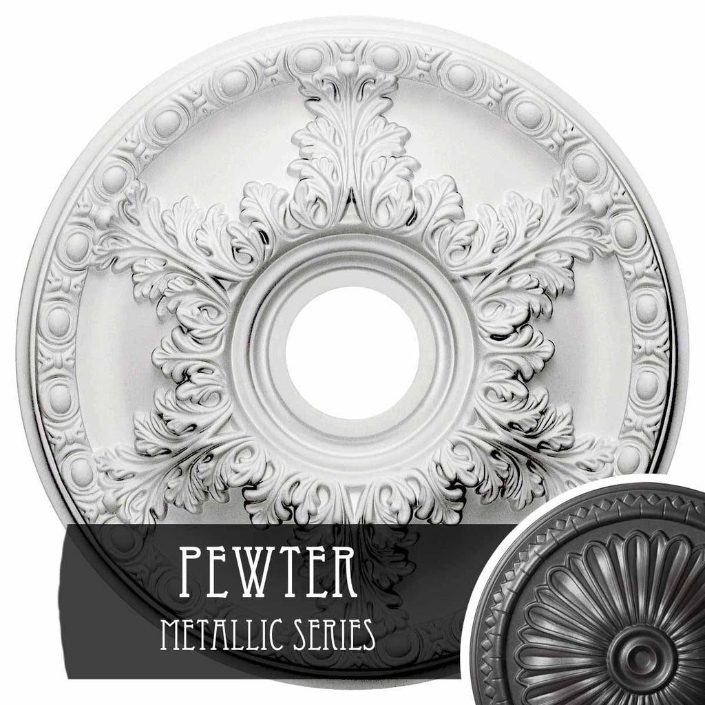 Granada Ceiling Medallion, Hand-Painted Pewter Y24760