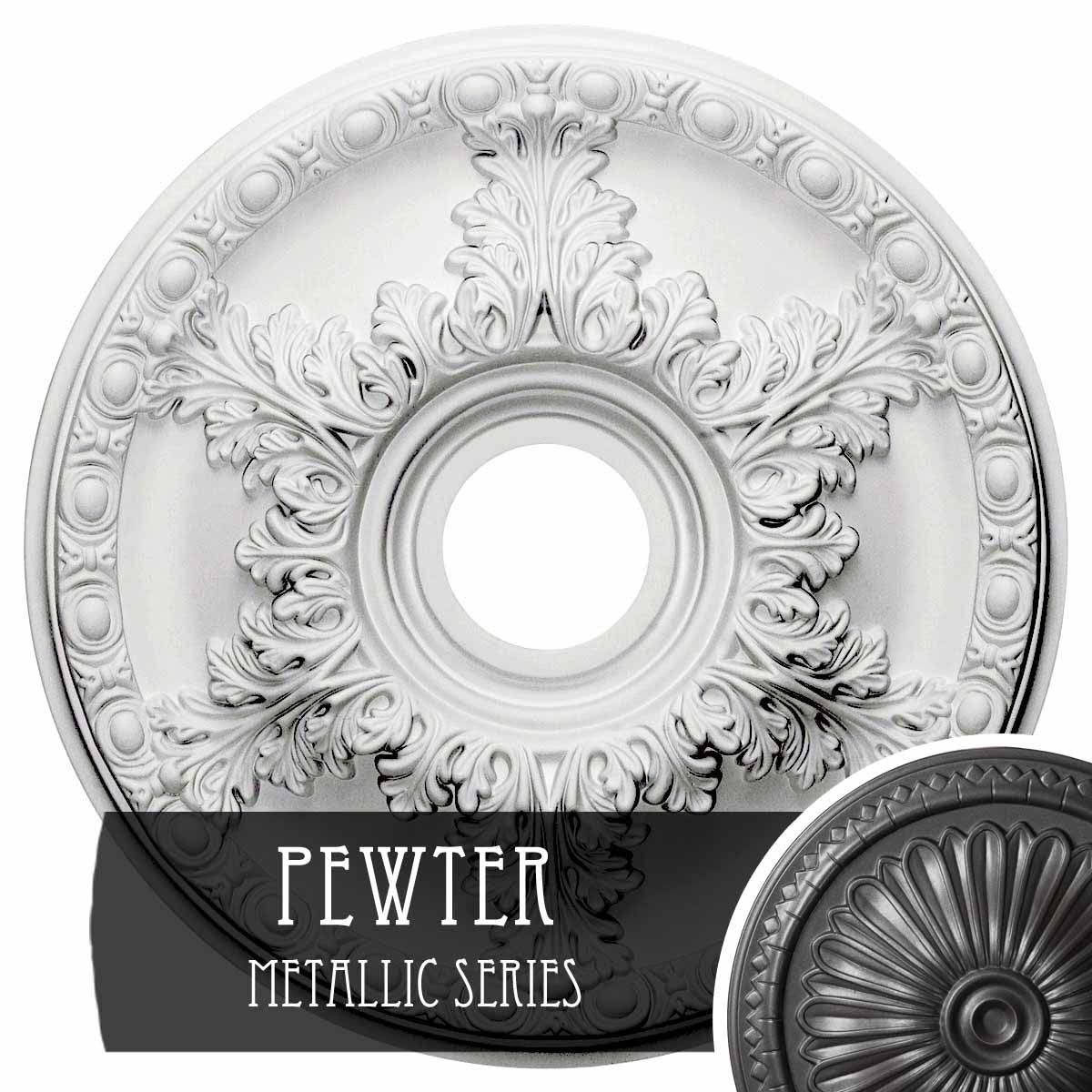 Granada Ceiling Medallion, Hand-Painted Pewter Y24760